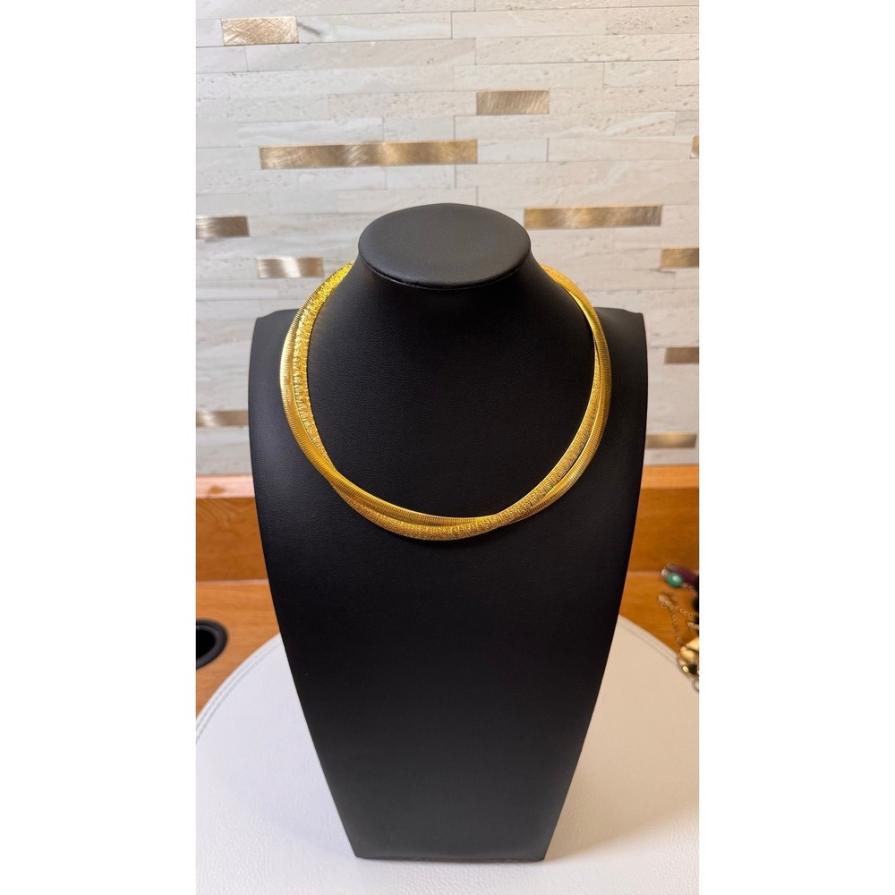 16" Bronze Italy Dyadema Necklace Gold Tone